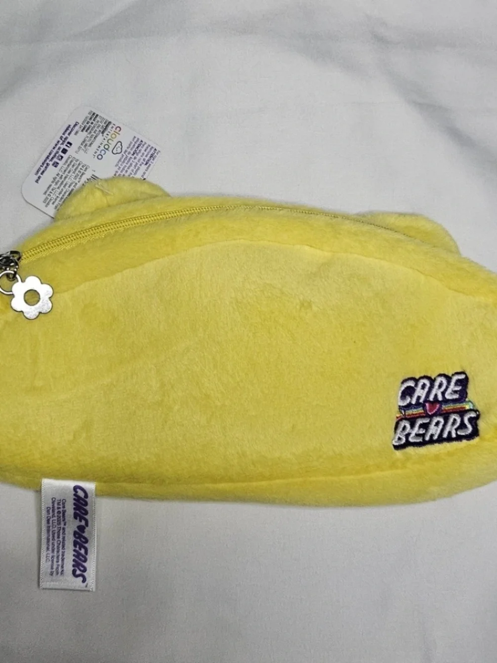 New Set 3 Care Bear Pencil Case Pink Cheer Green Good Luck Lucky Yellow Funshine
